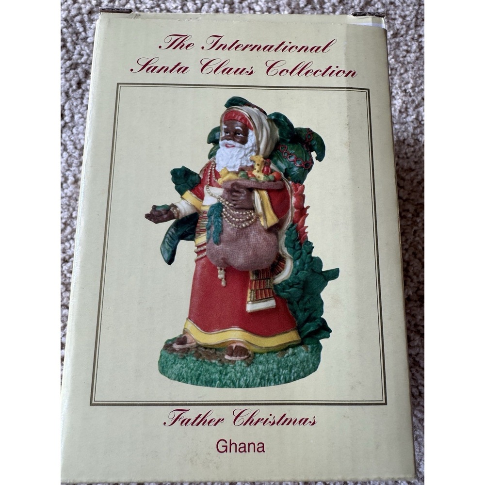 International Santa Claus Collection Ghana Father Christmas Figurine New In Box